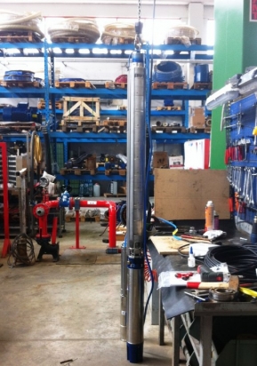 evasioni ordini in tempi rapidi,collaudi pompe sommerse in pozzo d'officina